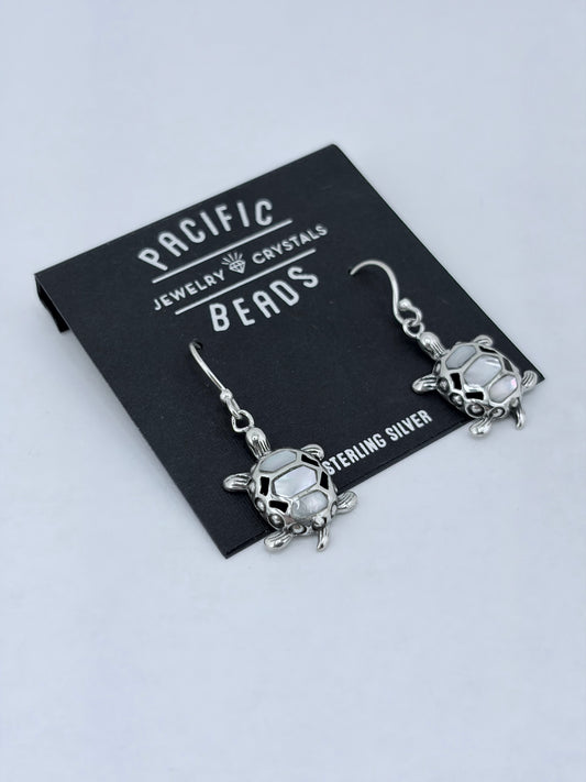 S.S. Mother of Pearl Turtle Earrings