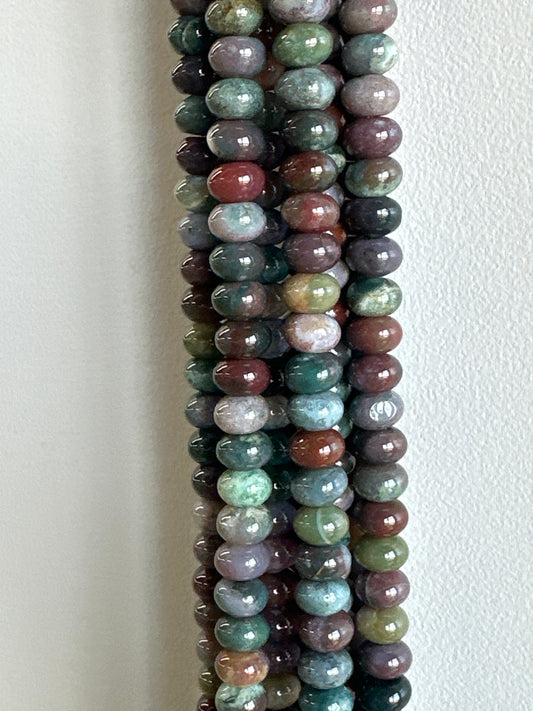 Indian Agate Rondelle Beads