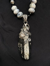 Load image into Gallery viewer, S.S. Shlomo Orthoceras and Dendritic Opal Necklaces
