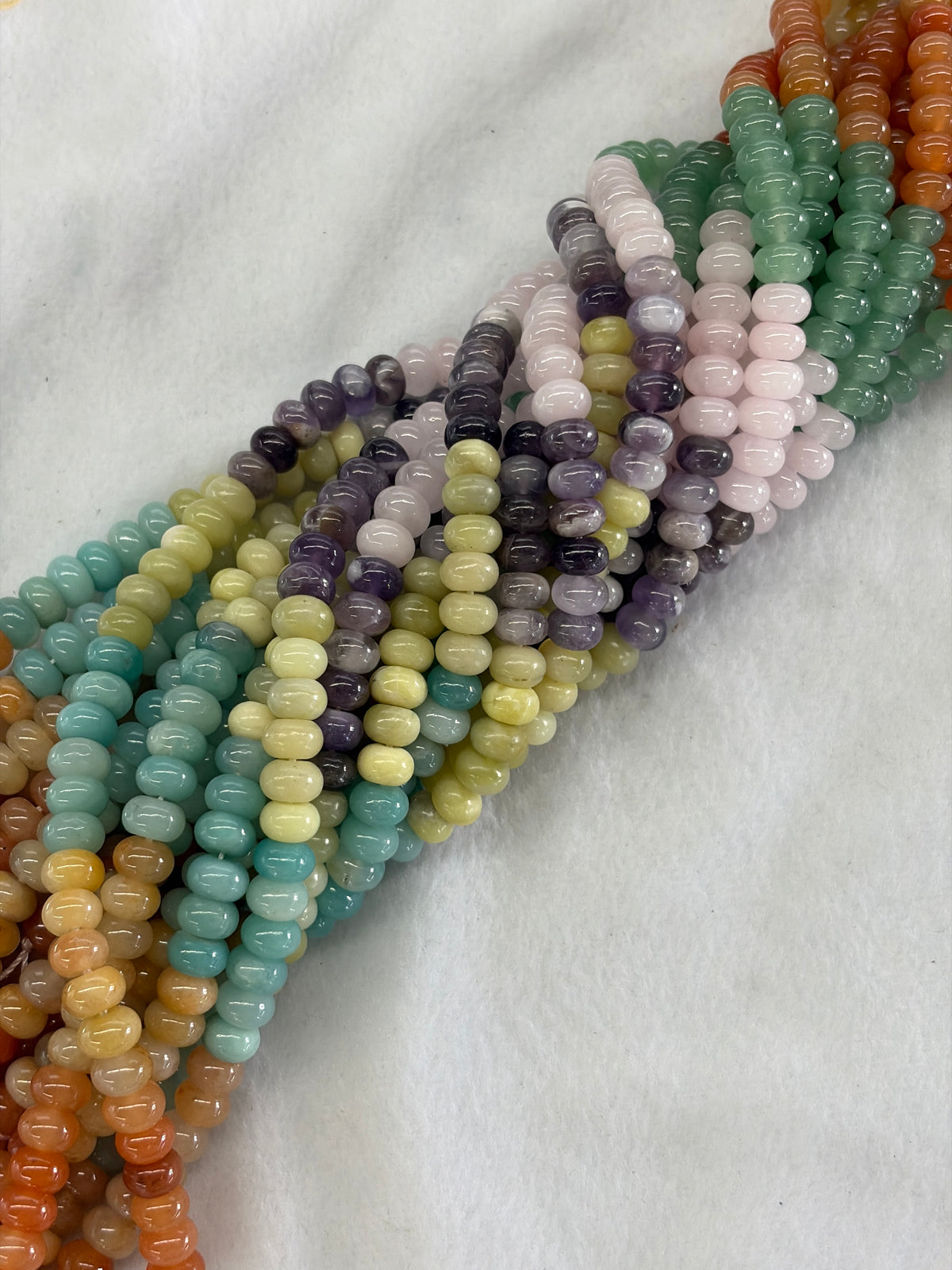 Gradient Multi-Stone Rondelle Beads