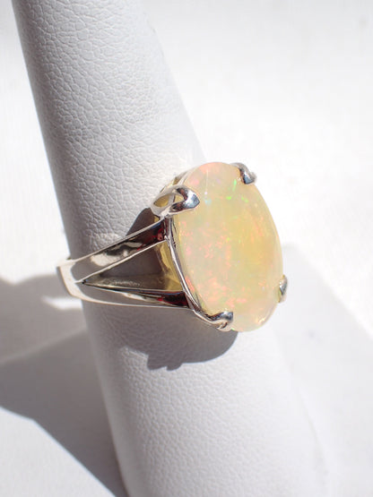 S.S. Faceted Opal Rings