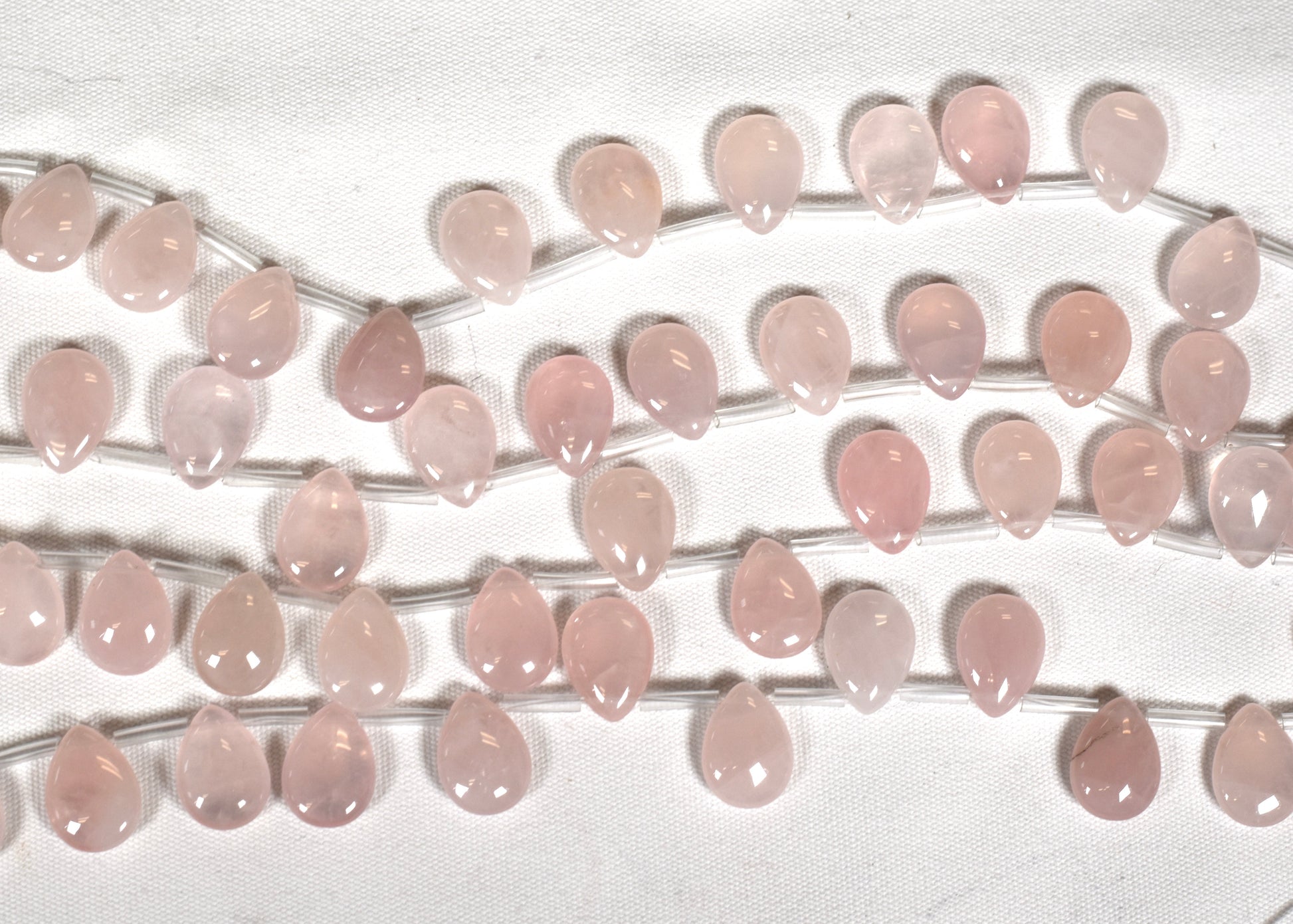 Crafting supplies such as Rose Quartz Beads available at wholesale and retail prices, only at our crystal shop in San Diego!