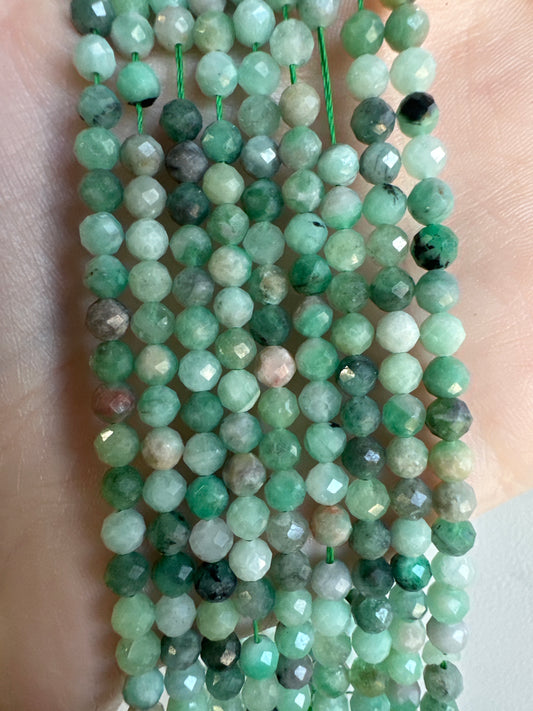 Faceted Emerald Beads