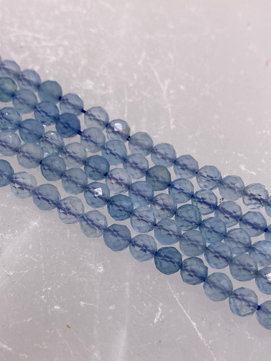A Grade Faceted Aquamarine Beads