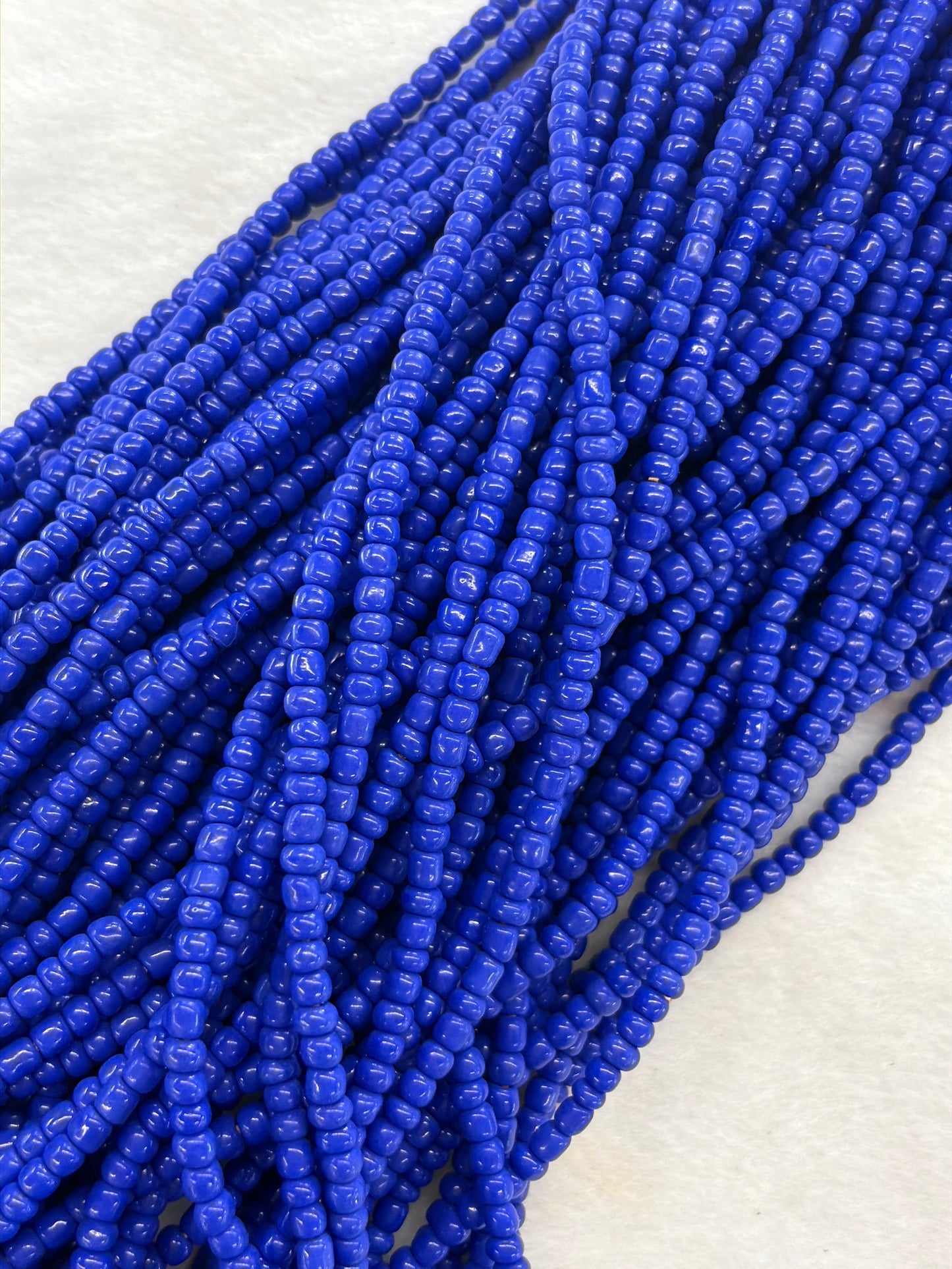 Electric Blue Glass Seed Beads