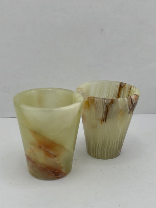 Green Onyx Shot Glasses