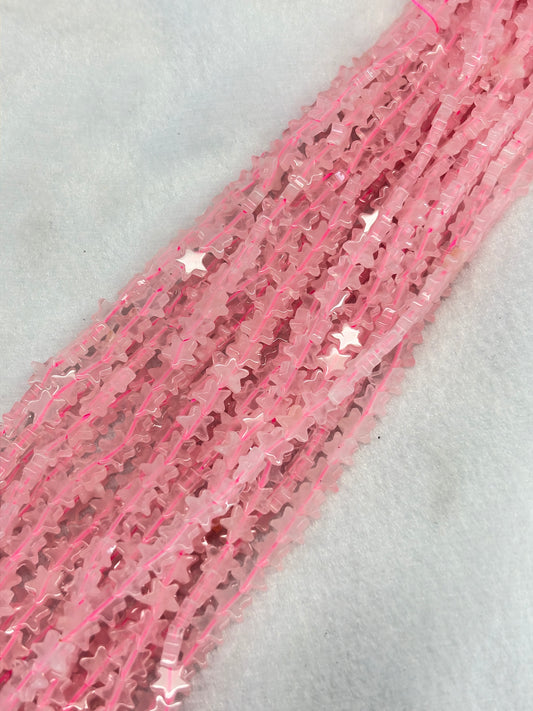 Rose Quartz Star Beads