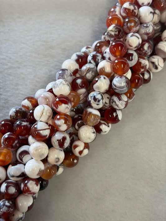 Red Fire Agate Beads