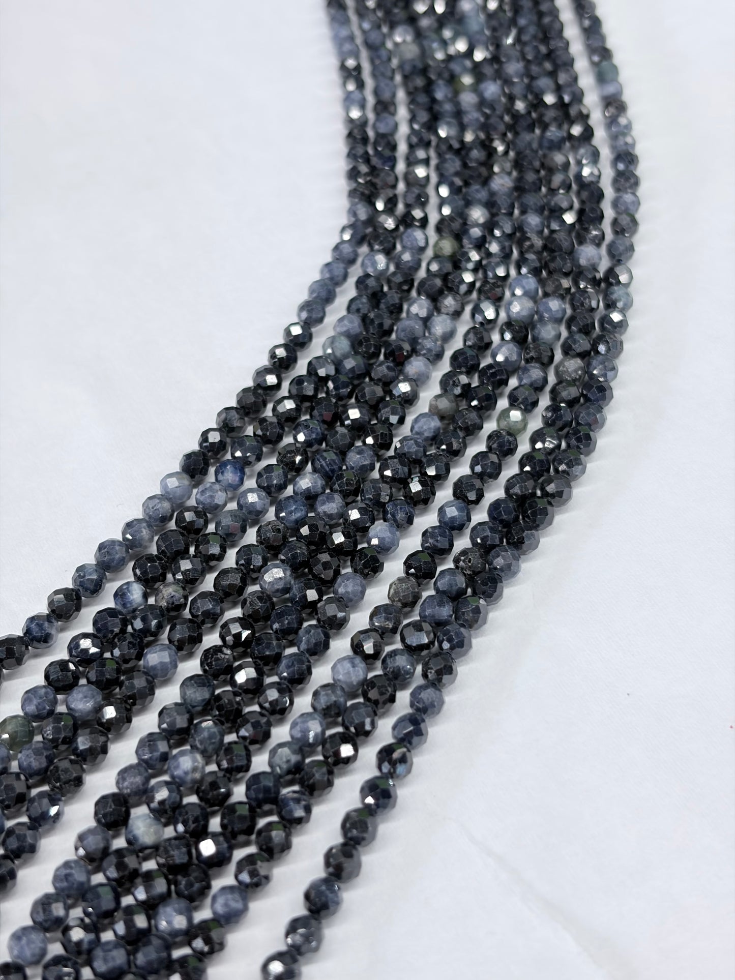 Prestrung Faceted Sapphire Beads
