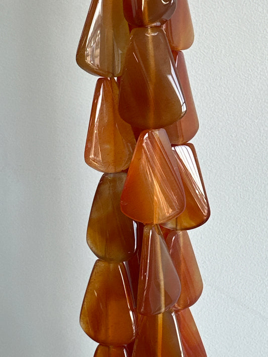 Carnelian Fan Beads
