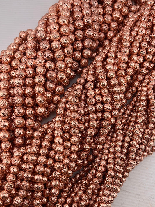 Crafting supplies such as copper lava beads available at wholesale and retail prices, only at our crystal shop in San Diego!