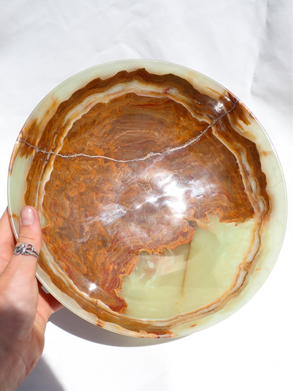 Green Onyx Bowls 10"