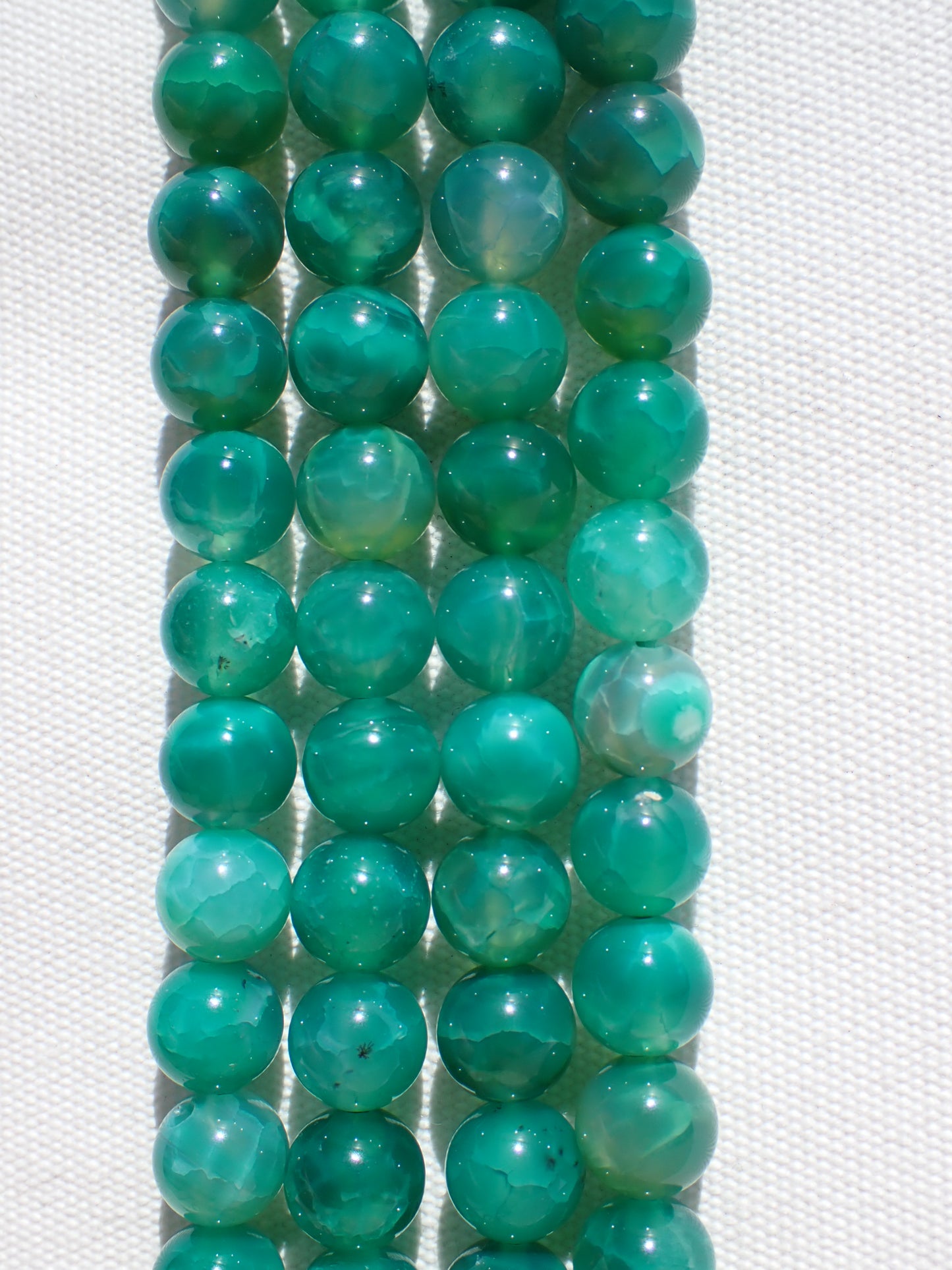 Emerald Fire Agate Beads