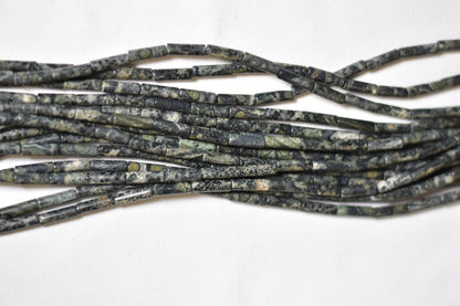 Kambaba Jasper Long Tube Beads