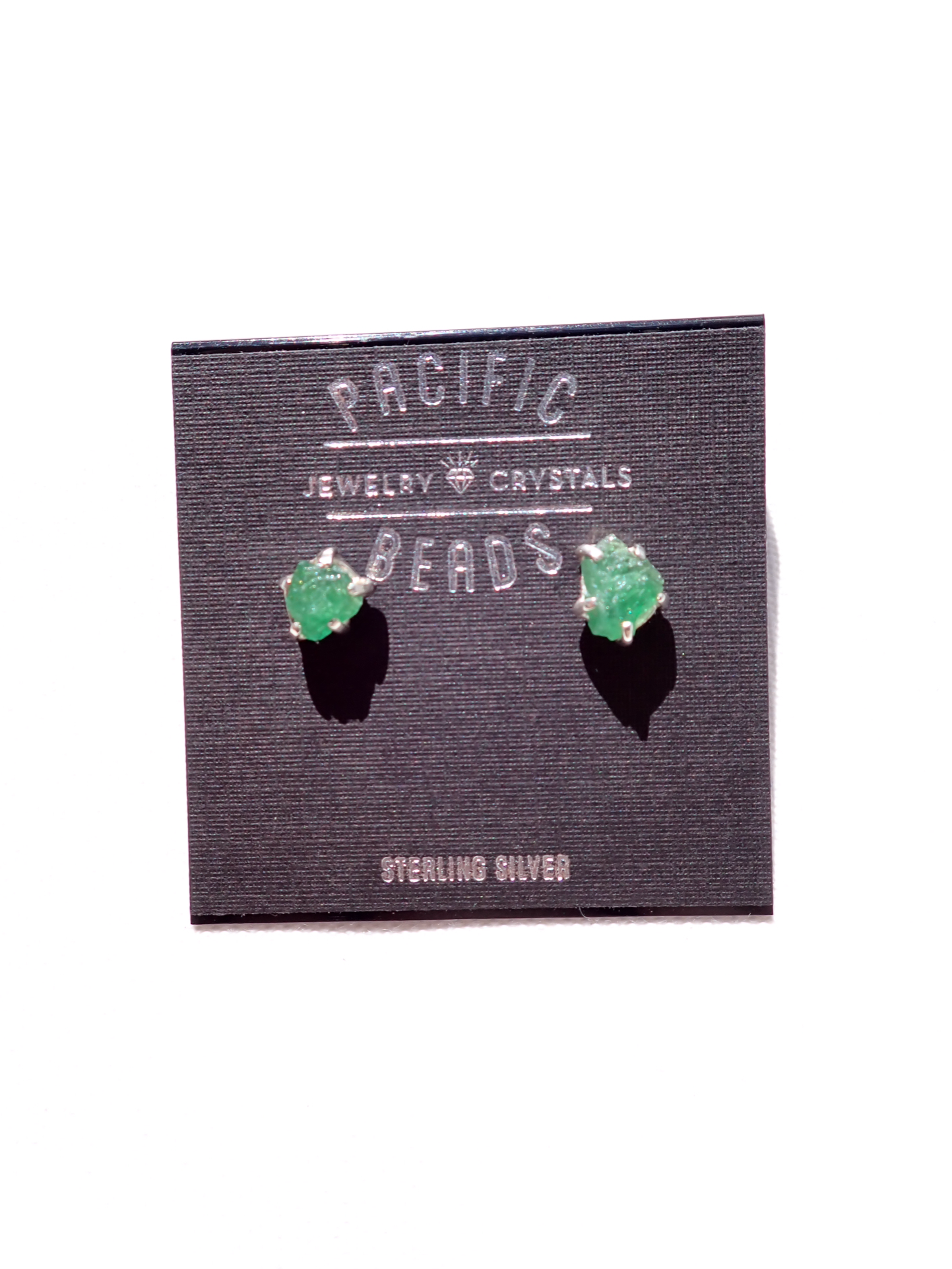 S.S. Raw Tsavorite Stud Earrings