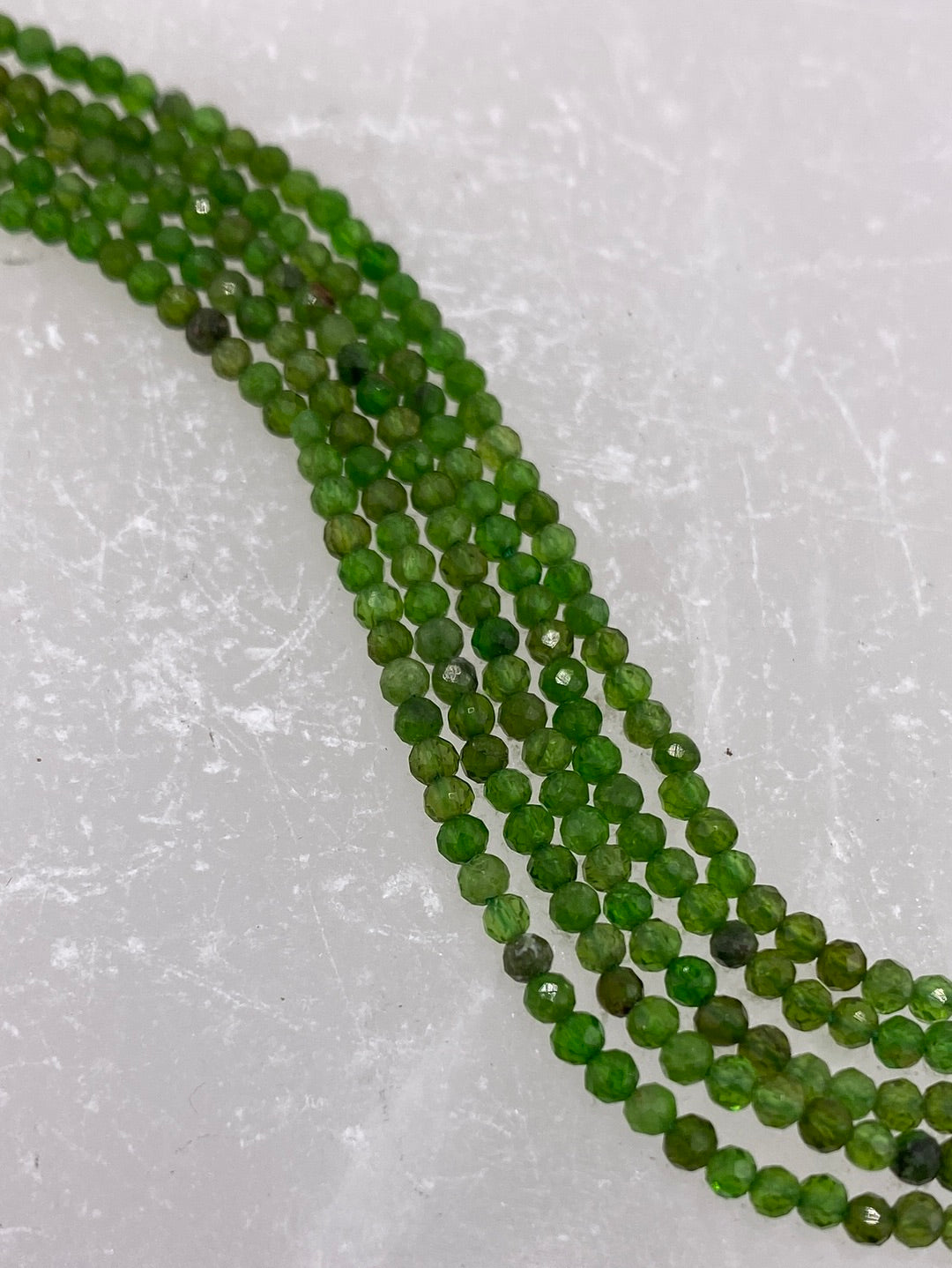 Faceted Diopside Beads