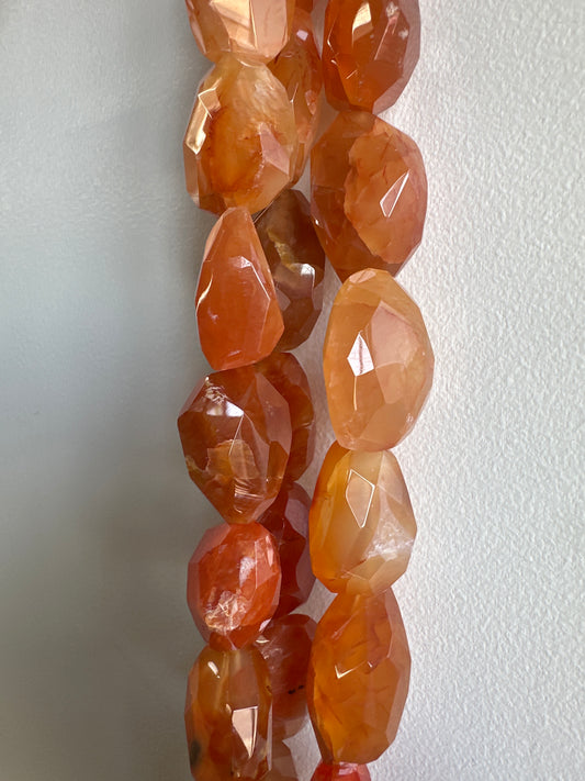 Carnelian Faceted Nuggets