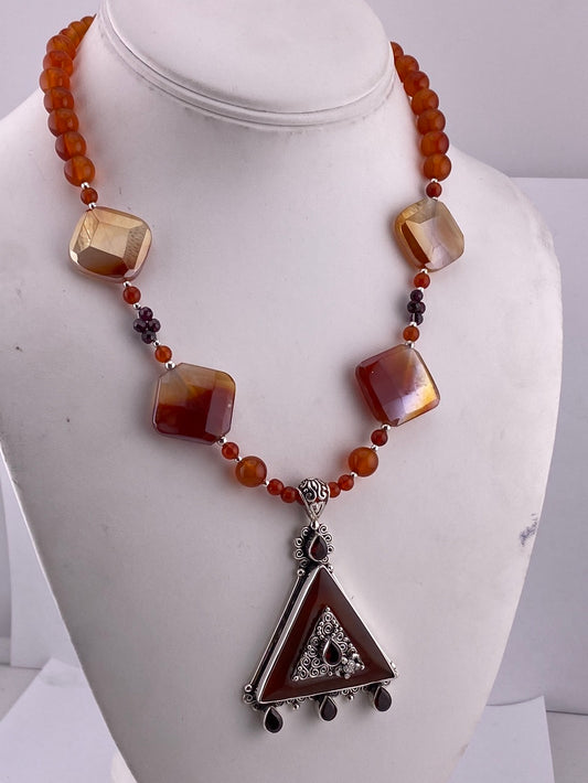 S.S. Carnelian and Garnet Necklaces