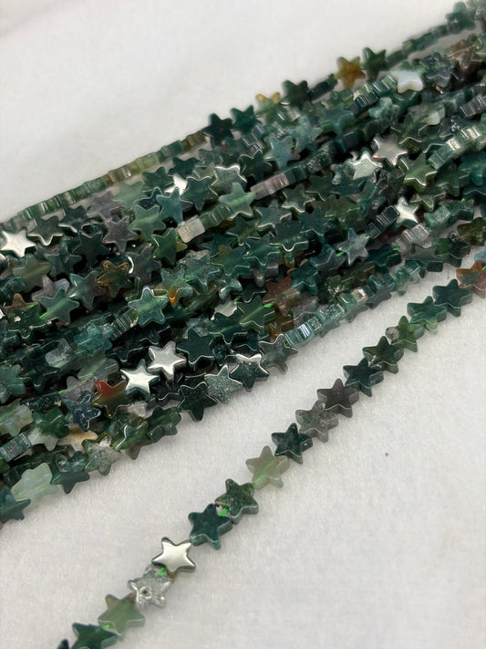 Indian Agate Star Beads