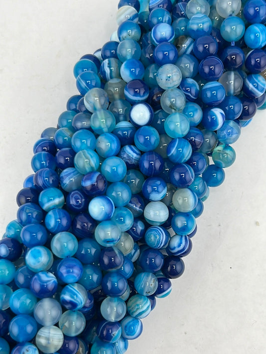 Blue Agate Beads