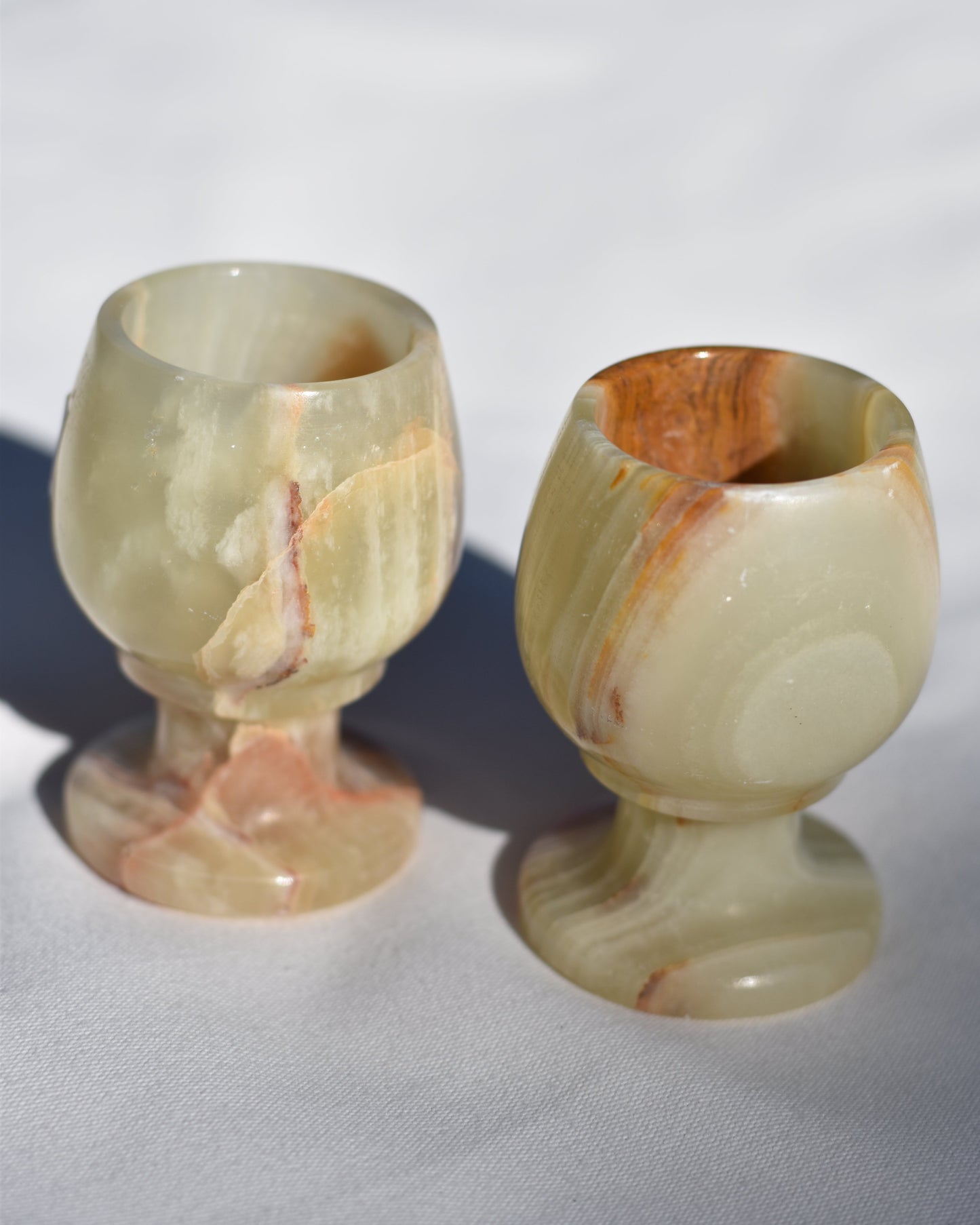 Green Onyx Mini Goblet Sets