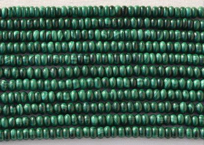 Malachite Rondelle Beads