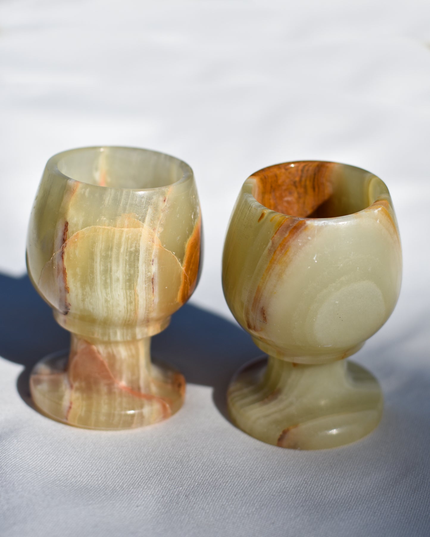 Green Onyx Mini Goblet Sets