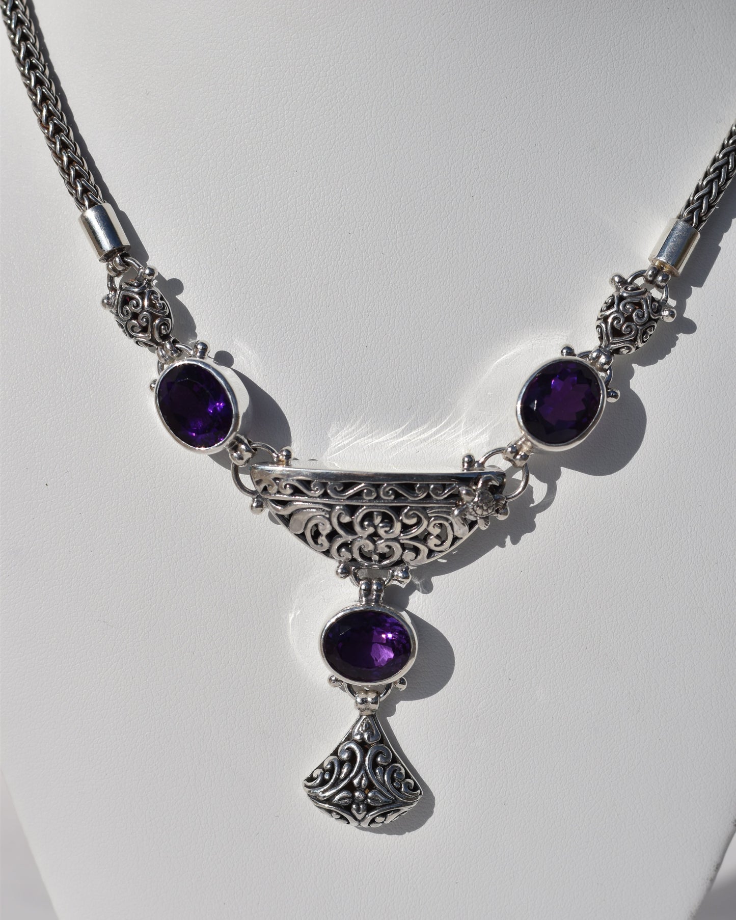 Sterling silver Amethyst Necklaces available at wholesale and retail prices, only at our crystal shop in San Diego!