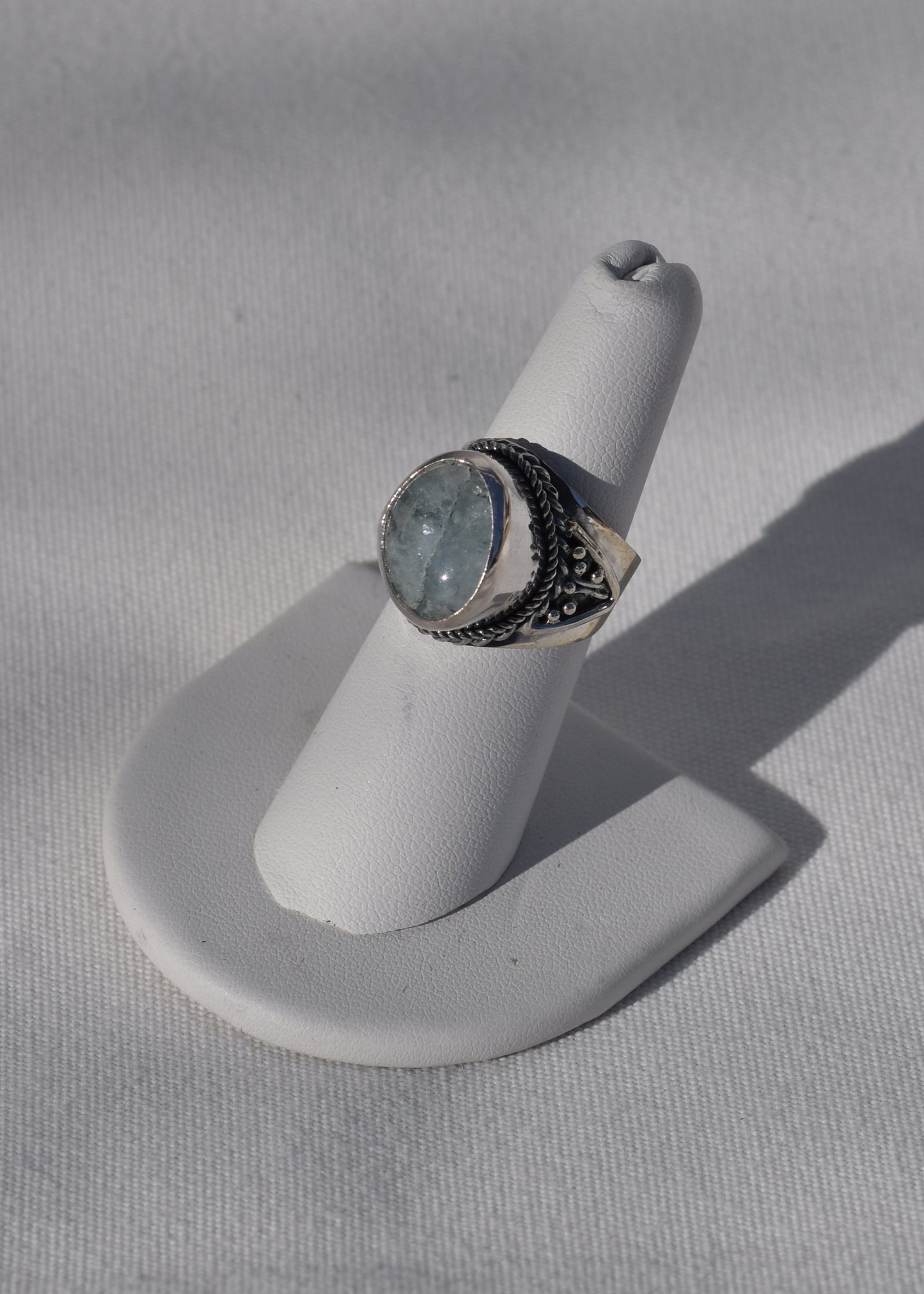 Sterling silver Aquamarine Ring available at wholesale and retail prices, only at our crystal shop in San Diego!