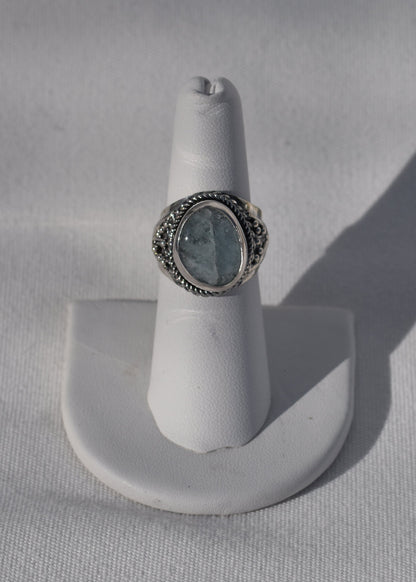 Sterling silver Aquamarine Ring available at wholesale and retail prices, only at our crystal shop in San Diego!