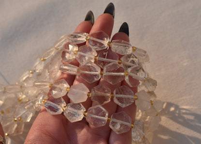 Crafting supplies such as Clear Quartz Beads available at wholesale and retail prices, only at our crystal shop in San Diego!