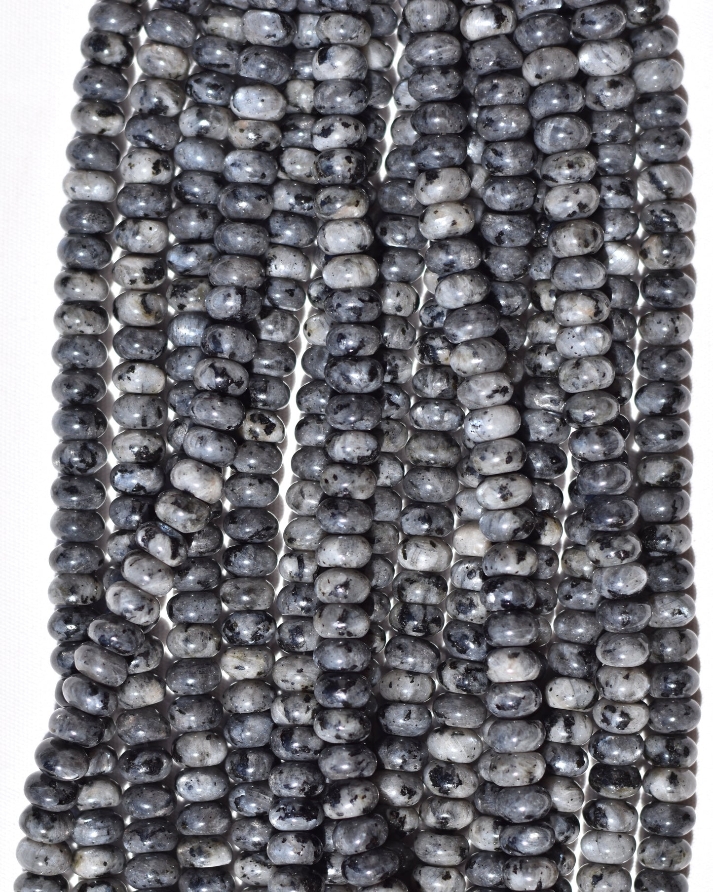 Black Labradorite Rondelle Beads