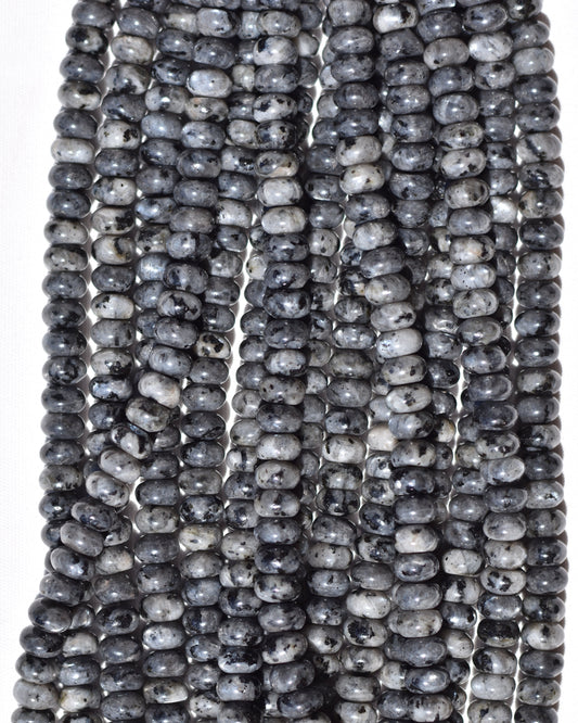 Black Labradorite Rondelle Beads