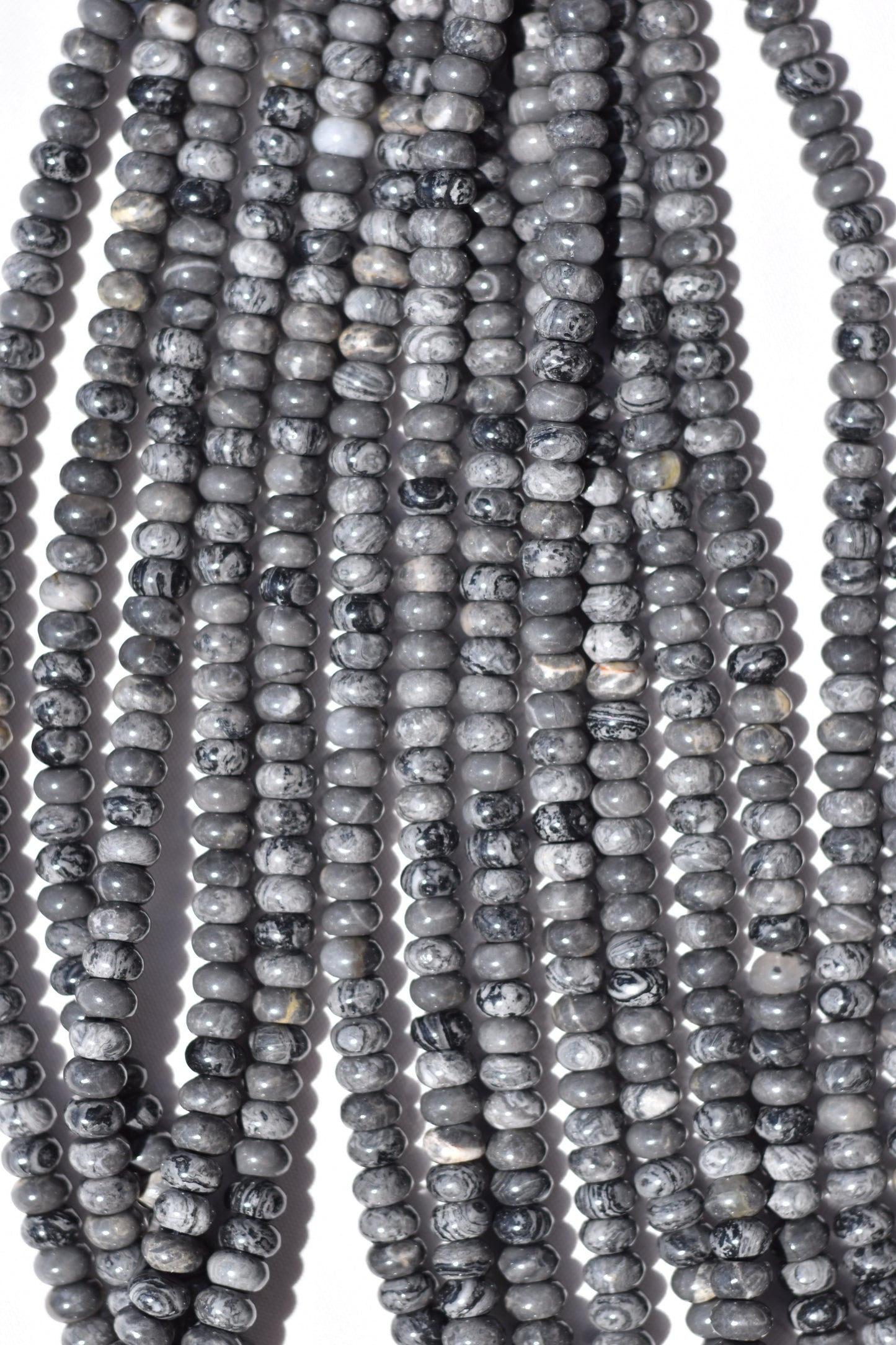 Crazy Lace Agate Rondelle Beads