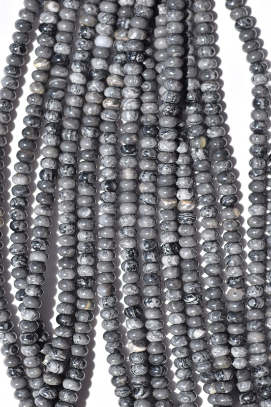 Crazy Lace Agate Rondelle Beads