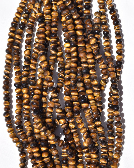 Tiger Eye Rondelle Beads