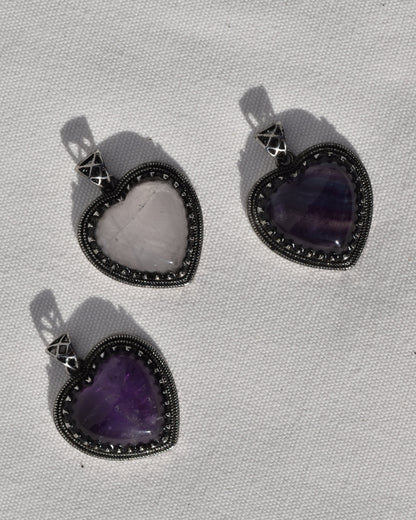 Sterling silver Amethyst Pendants available at wholesale and retail prices, only at our crystal shop in San Diego!