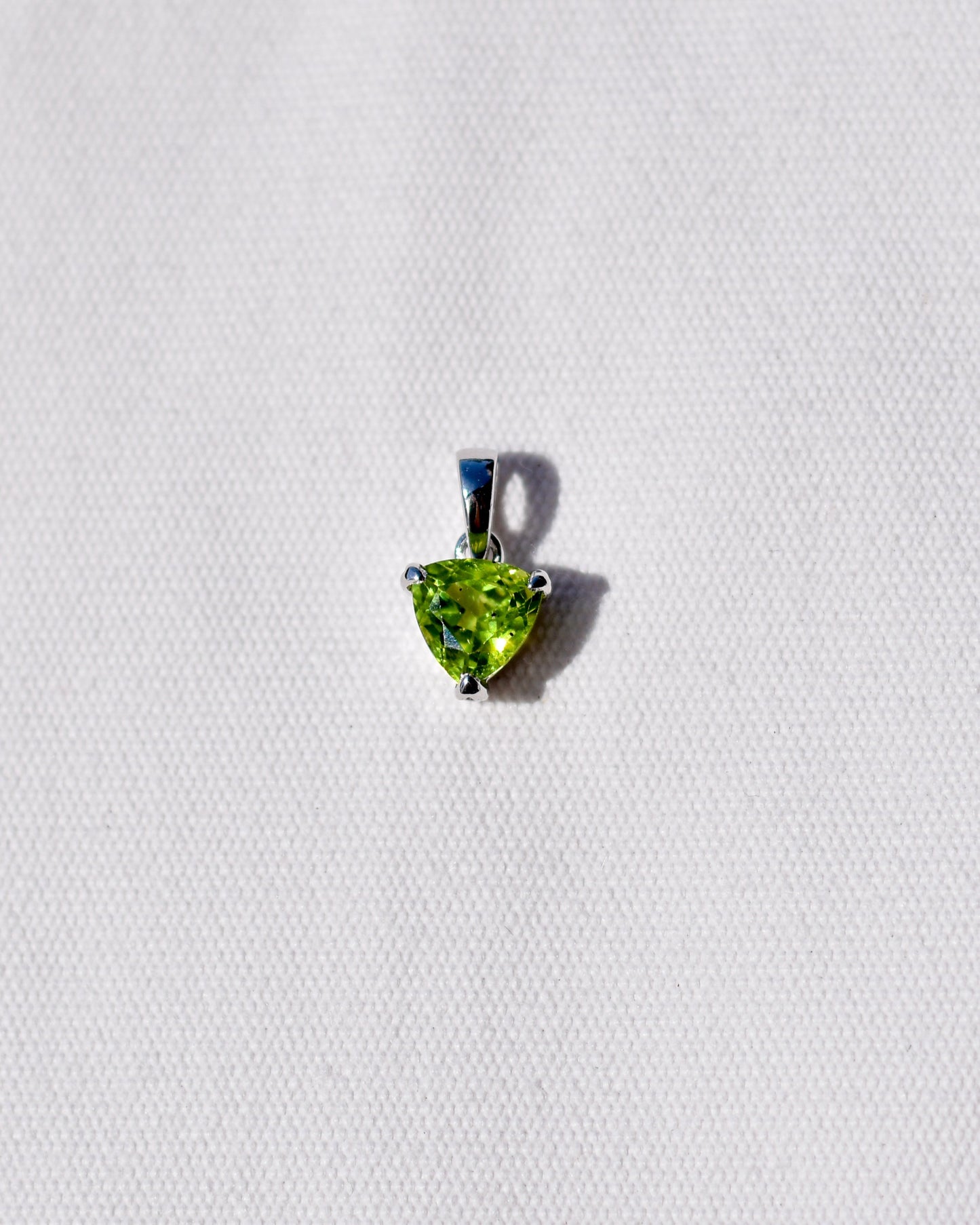 S.S. Faceted Triangle Peridot Necklaces