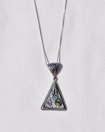 S.S. Peridot Triangle Necklaces
