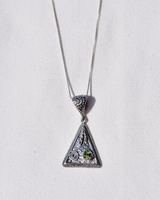 S.S. Peridot Triangle Necklaces