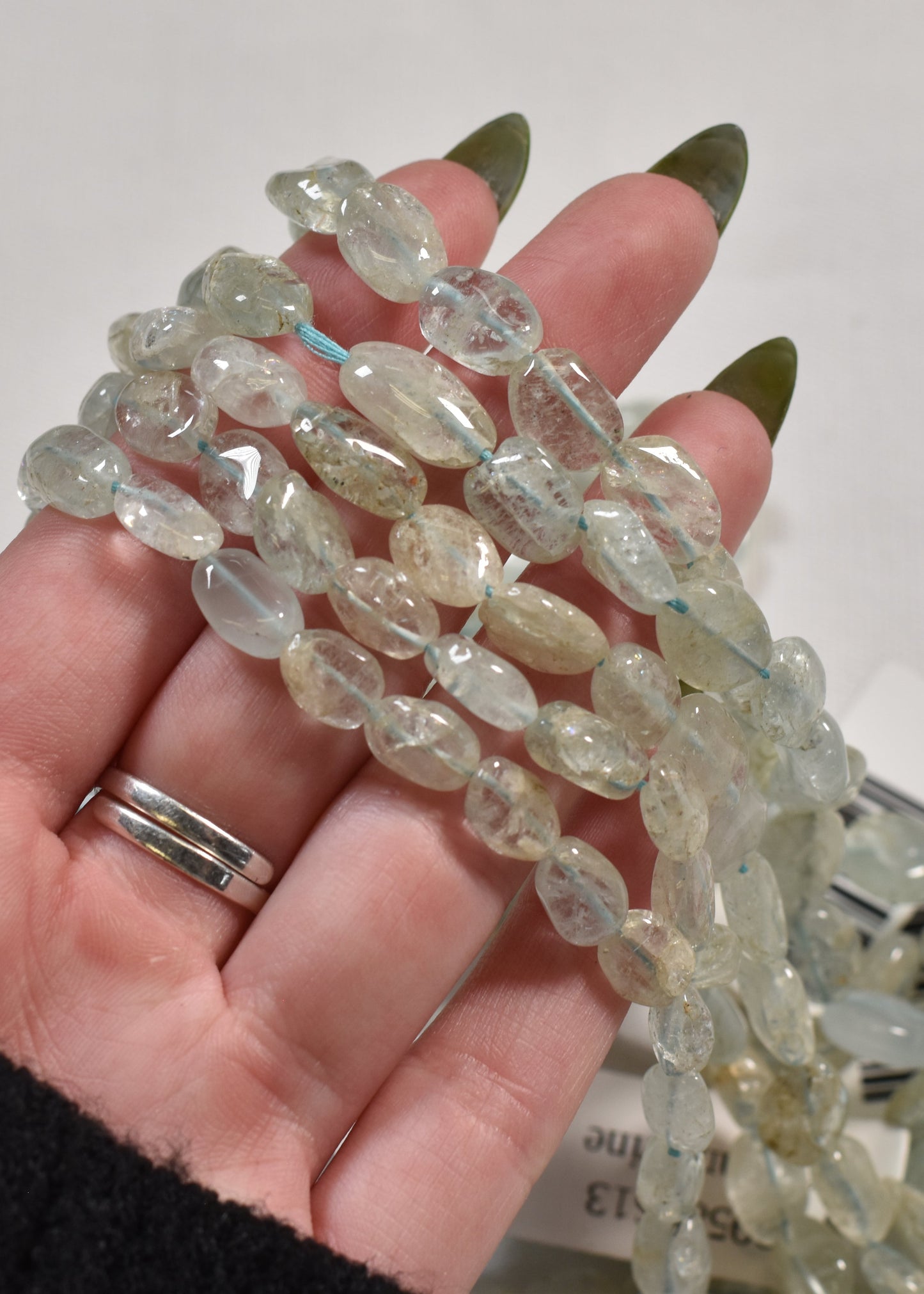 Aquamarine beads available at wholesale and retail prices, only at our crystal shop in San Diego!