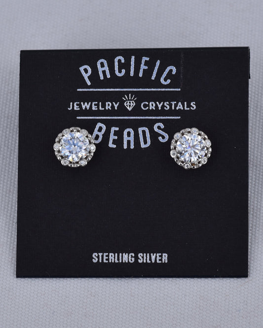 Sterling silver Moissanite Earrings available at wholesale and retail prices, only at our crystal shop in San Diego!