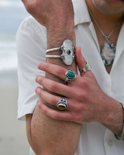 S.S. Shlomo Malachite Rings