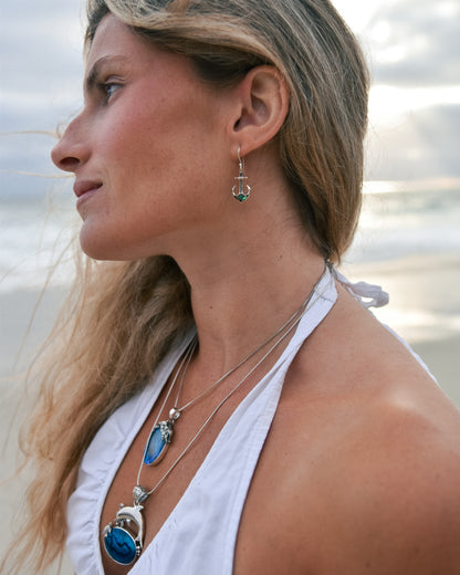 S.S. Abalone Anchor Earrings