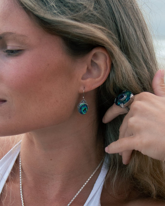 S.S. Abalone 'Sea Mirror' Drop Earrings