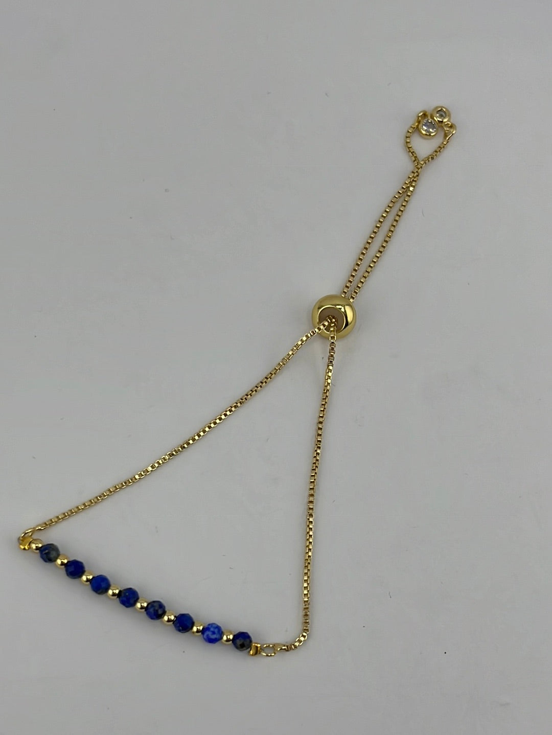 Adjustable Golden Lapis Lazuli Bracelets 3mm