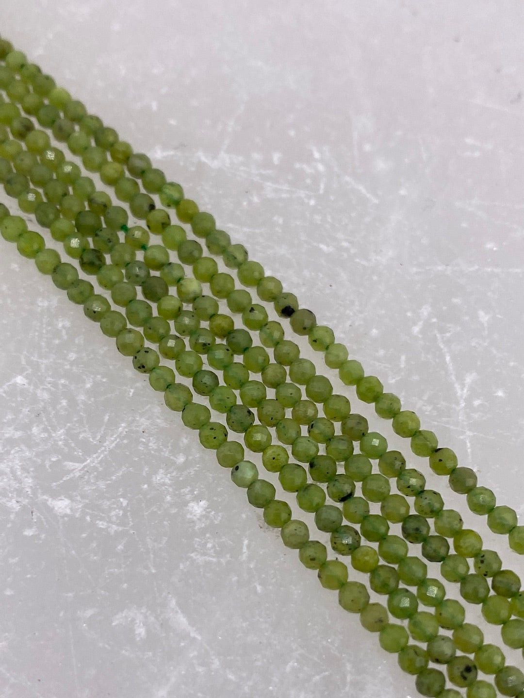 Faceted Canadian Jade Beads