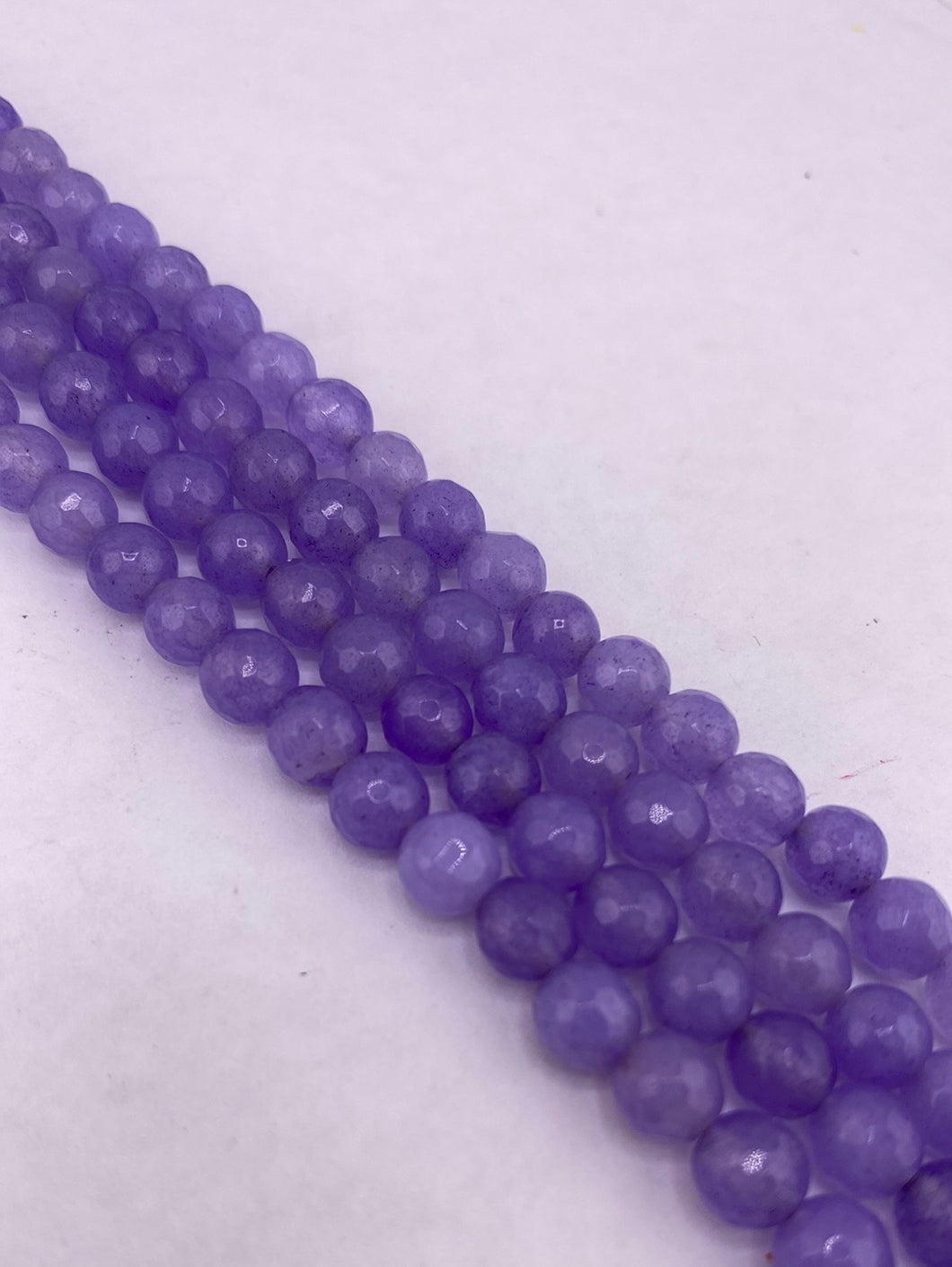 Faceted Purple Chalcedony Beads
