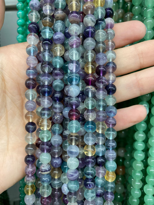 Purple Rainbow Fluorite Beads