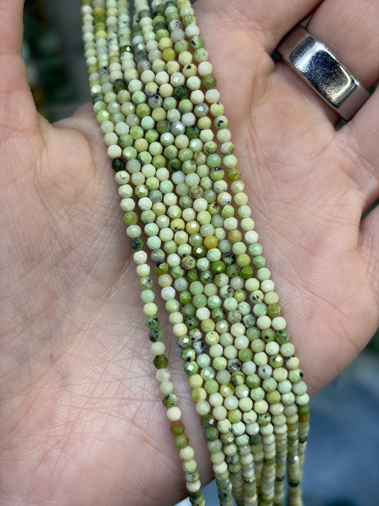 Faceted Chrysoprase Beads